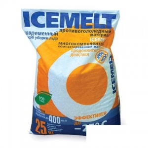 Реагент противогололедный Icemelt 25кг, до -25°С, мешок (25417)