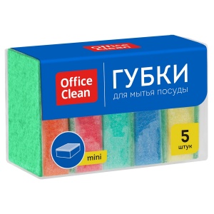 Губка поролон/абразив OfficeClean (80x53x26мм) набор 5шт. (281460)