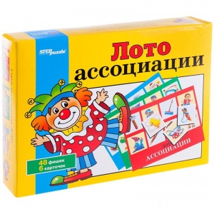 Игра настольная Лото Step Puzzle "Ассоциации", картонная коробка (80302), 4шт.