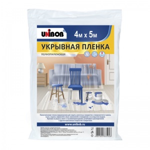 Пленка укрывная полиэтиленовая Unibob (4м х 5м, 8мкм) 1шт. (40186)