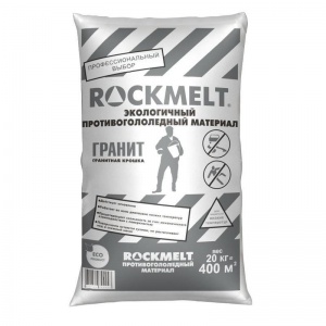 Реагент противогололедный Rockmelt Гранитная крошка, 2-5мм, 20кг