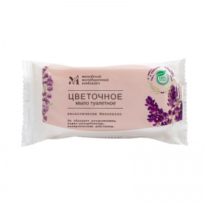 Мыло кусковое туалетное ММК "Цветочное", 100г, 1шт.