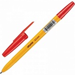Ручка шариковая Attache Economy (0.5мм, красный цвет чернил, оранжевый корпус)
